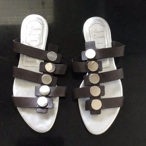 Roger Vivier chocolate brown sandals